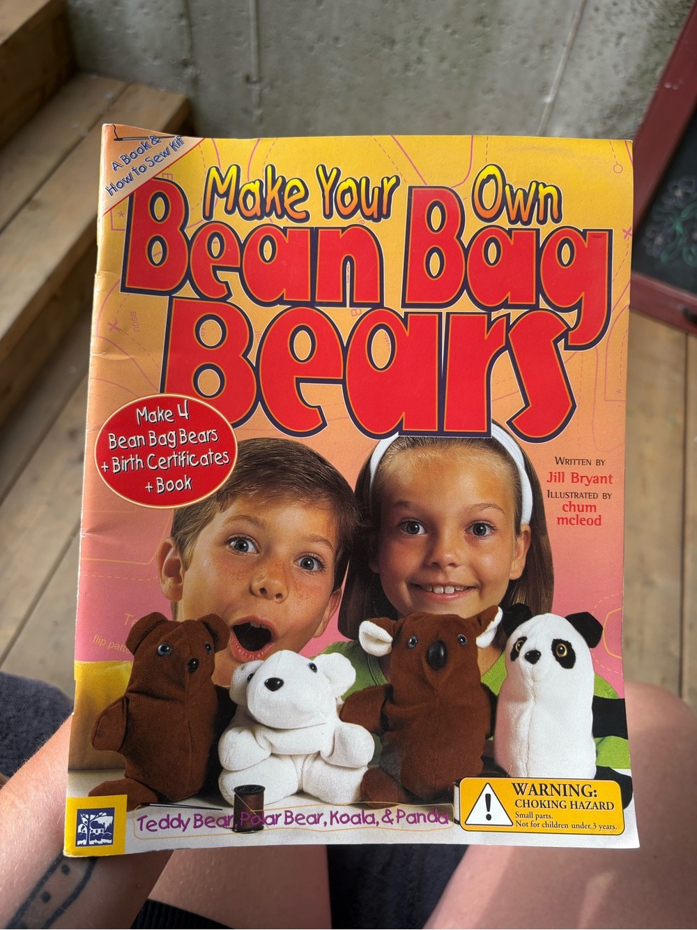 Make Your Own Bean Bag Bears Craft book- Brown, White, Black